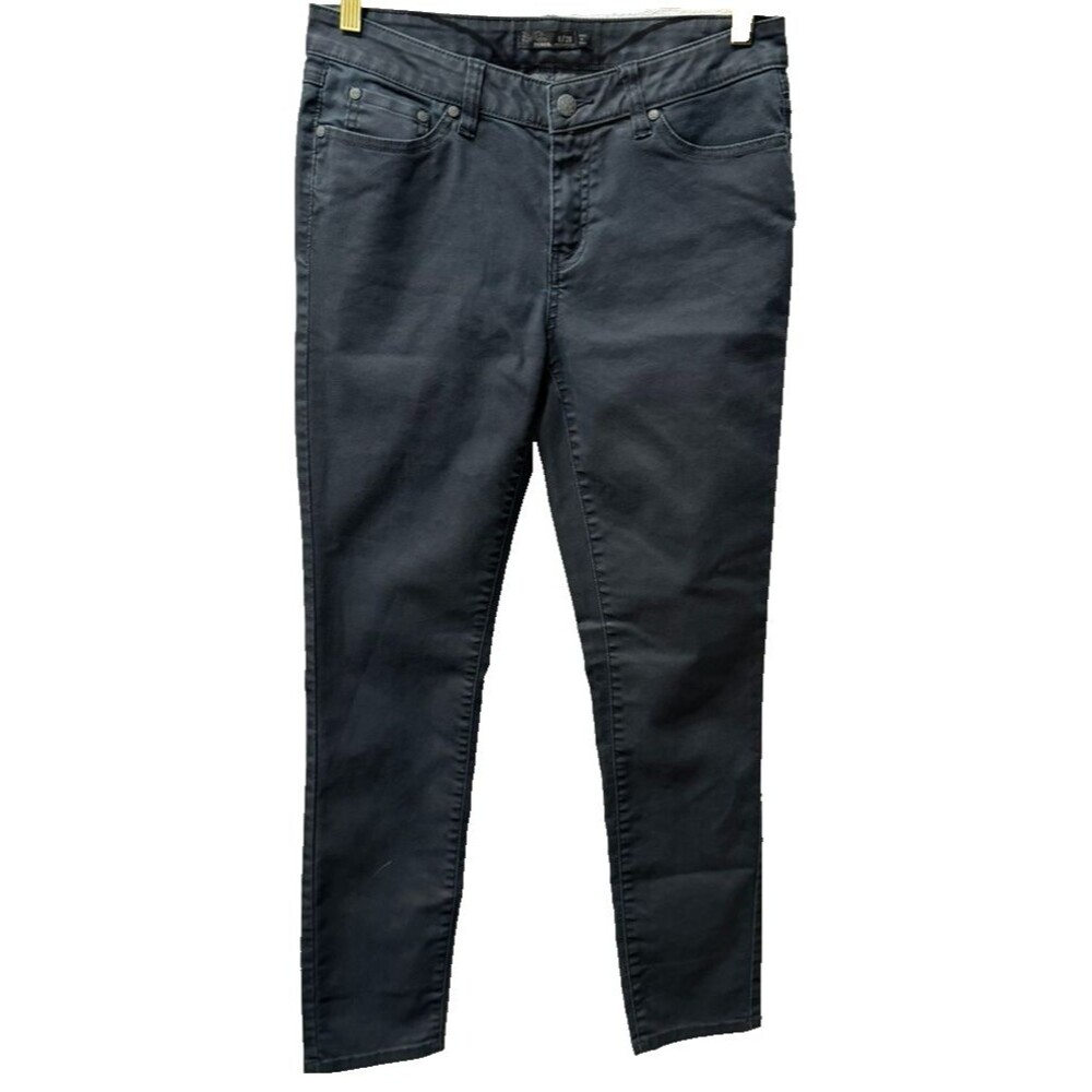 prAna Black Straight Leg  Mid-Rise Stretch Denim Jeans Regular Inseam Women's 6